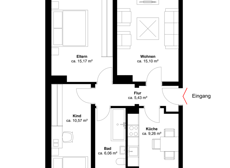 Wohnung zum Kauf 31.700 € 3 Zimmer 63,4 m² Altenpleen 18445