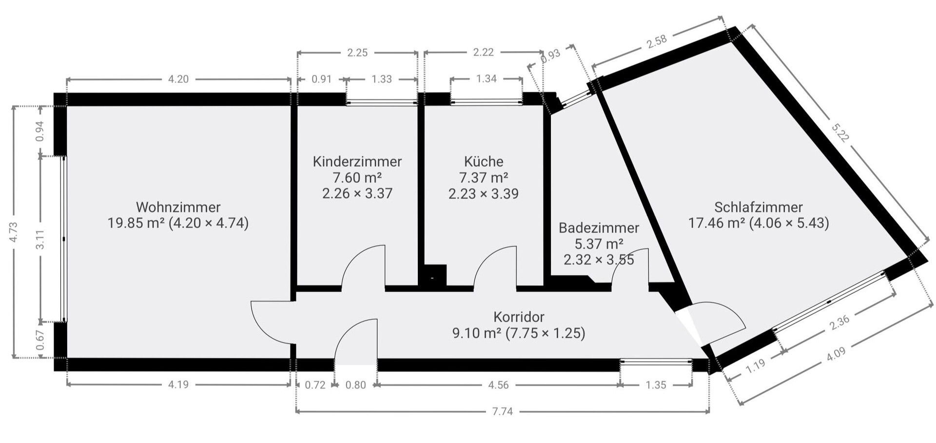 Wohnung zur Miete 750 € 3,5 Zimmer 68 m²<br/>Wohnfläche Rott Straße 14 Kruppwerke Bochum 44793