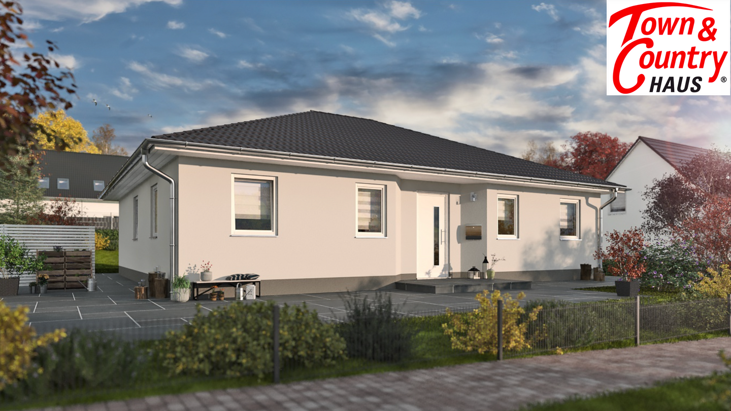 Immobilie in Bad Berneck im Fichtelgebirge - Town & Country Winkelbungalow 108 – modernes Wohnen auf einer Ebene | Grundstück 959 m² in Bad Berneck i.F. - Bild 1
