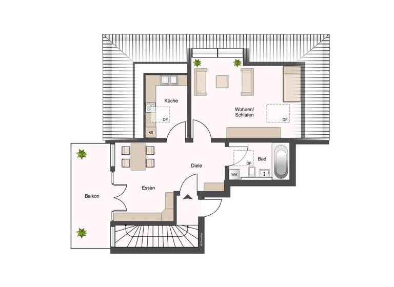 Wohnung zum Kauf 110.000 € 2 Zimmer 44,1 m² 2. Geschoss Leubnitz-Neuostra Dresden 01219