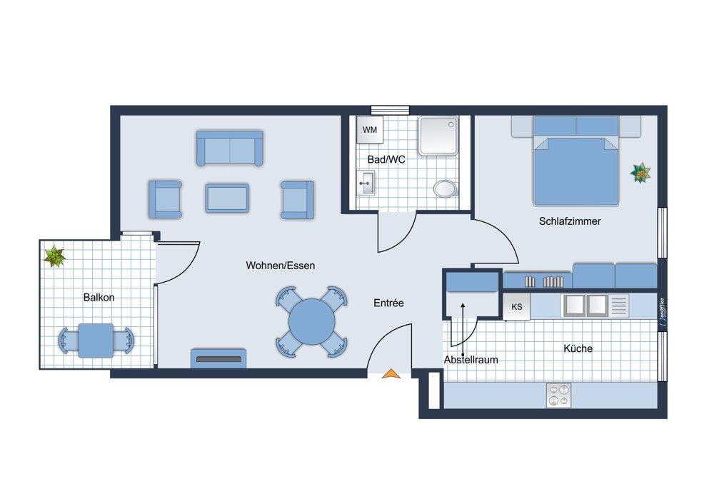 Wohnung zur Miete 1.670 € 2,5 Zimmer 75 m²<br/>Wohnfläche EG<br/>Geschoss Friedrichshafen - Ost 1 Friedrichshafen 88046