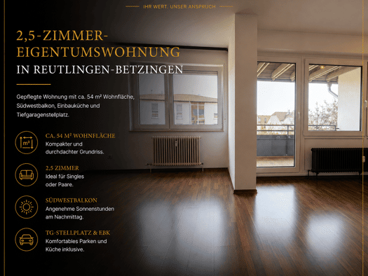 Wohnung zum Kauf 199.000 € 2,5 Zimmer 54 m² 3. Geschoss frei ab 01.10.2026 Betzingen Reutlingen 72770