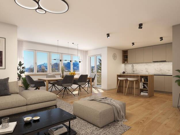 Wohnung zum Kauf - Erstbezug provisionsfrei 369.000 € 2 Zimmer 58,3 m² 1. Geschoss St. Valentin Ruhpolding 83324