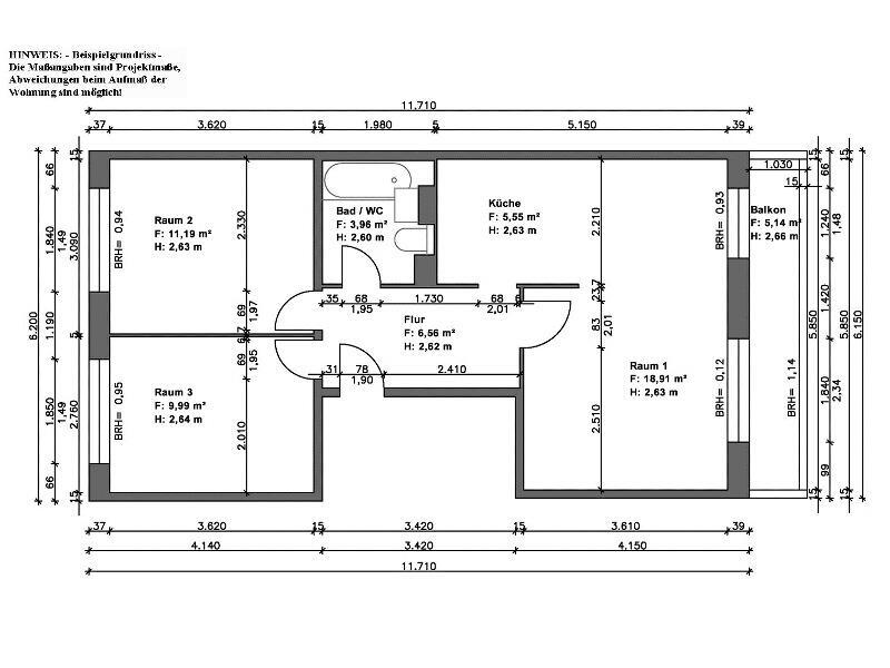 Wohnung zur Miete 346 € 3 Zimmer 59,1 m²<br/>Wohnfläche 4.<br/>Geschoss Ernst-Barlach-Ring 5 Südliche Neustadt Halle (Saale) 06124