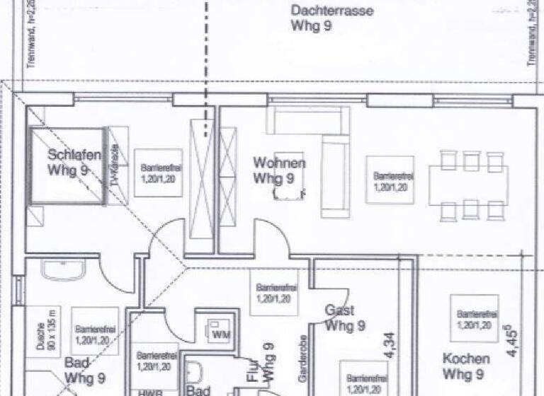 Penthouse zur Miete 1.192 € 3 Zimmer 120,4 m² 3. Geschoss Parkstraße 44a Leherheide Bremerhaven 27578