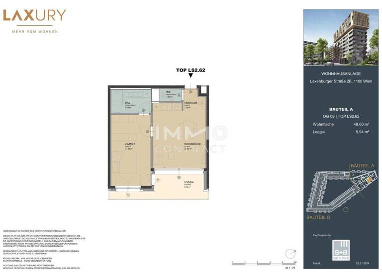 Wohnung zum Kauf - Erstbezug provisionsfrei 450.000 € 2 Zimmer 49,6 m² Wien 1100
