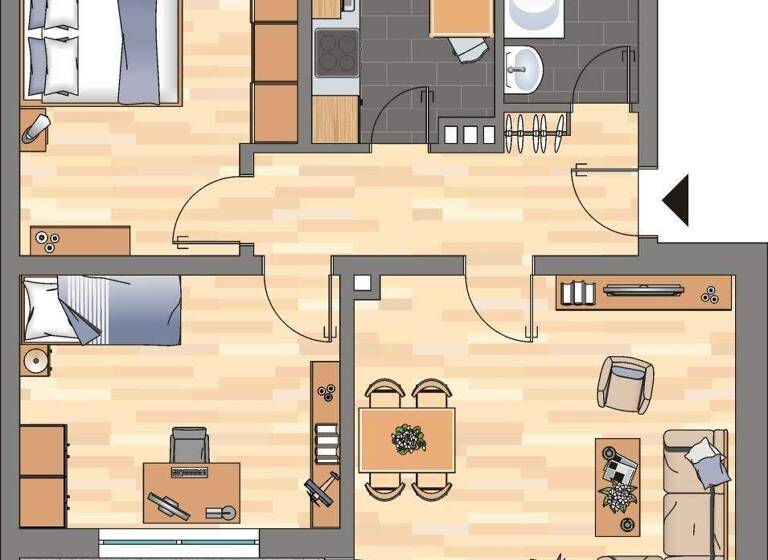 Wohnung zur Miete 459 € 3 Zimmer 66 m² 2. Geschoss Bremer Straße 177 Innenstadt Wilhelmshaven 26382