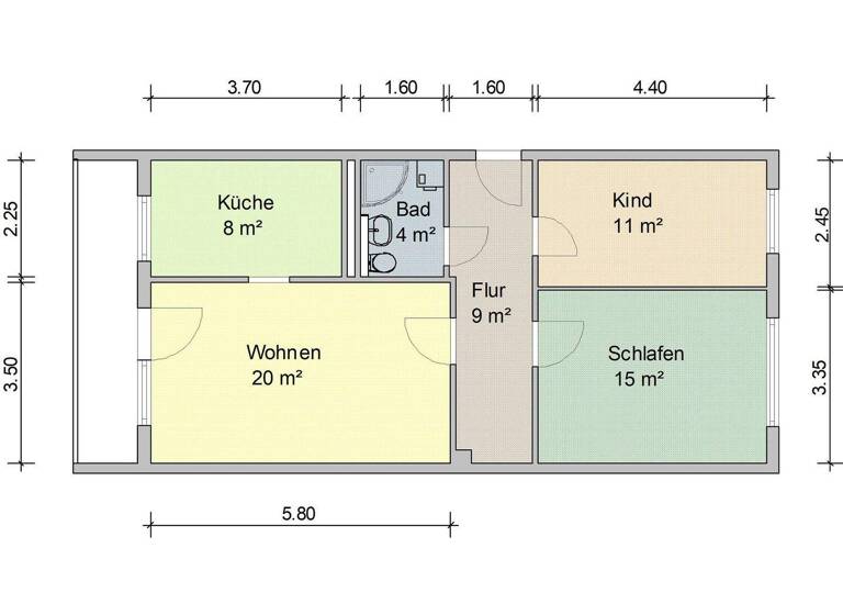 Wohnung zur Miete 391 € 3 Zimmer 71 m² EG frei ab 30.04.2026 Max-Planck-Straße 28 Eckersbach Zwickau 08066