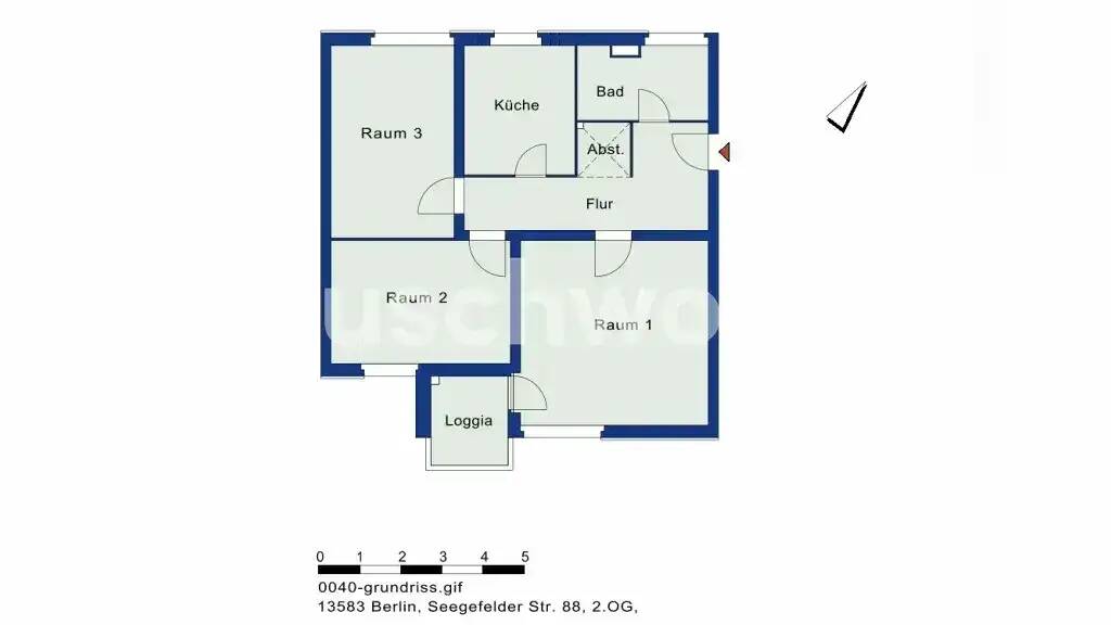 Wohnung zur Miete Tauschwohnung 650 € 3 Zimmer 73 m² 2. Geschoss Spandau Berlin 13583
