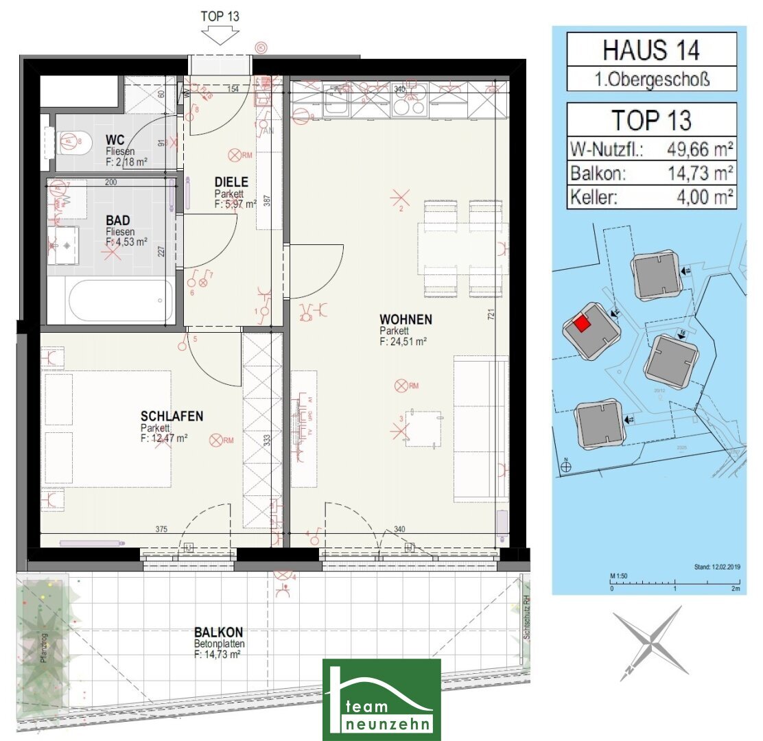 Wohnung zur Miete 564 € 2 Zimmer 49,2 m²<br/>Wohnfläche 1.<br/>Geschoss Olga-Rudel-Zeynek-Gasse 14 Straßgang Graz 8054