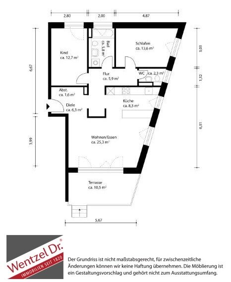 Wohnung zur Miete 1.249 € 3 Zimmer 84,4 m²<br/>Wohnfläche EG<br/>Geschoss 01.02.2025<br/>Verfügbarkeit Ulzburger Straße 457 Friedrichsgabe Norderstedt 22846