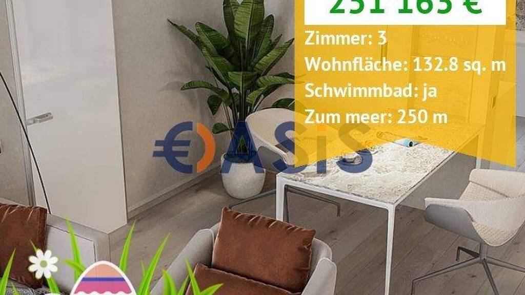 Studio zum Kauf provisionsfrei 251.163 € 3 Zimmer 133 m² 2. Geschoss Rakovina 8256 Saint Vlas 8256