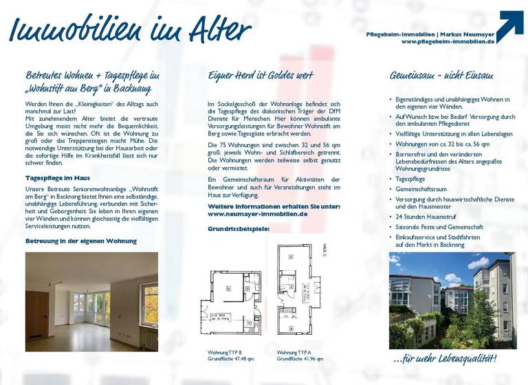 Wohnung zum Kauf 148.000 € 2 Zimmer 42 m² 4. Geschoss Eugen-Adolff-Straße 90 Backnang 71522