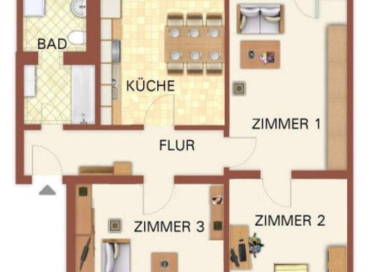 Wohnung zum Kauf 175.100 € 3 Zimmer 82 m² EG Prohlis-Nord Dresden 01237