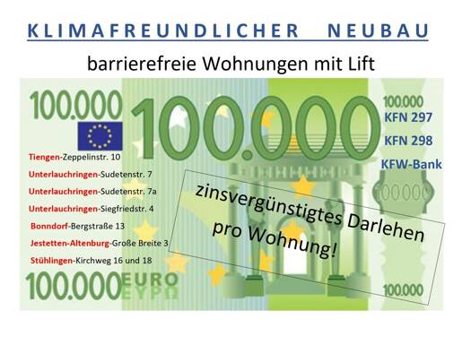 Wohnung zum Kauf provisionsfrei 422.750 € 3 Zimmer 95 m² 1. Geschoss Siegfriedstr. 4 Unterlauchringen 79787