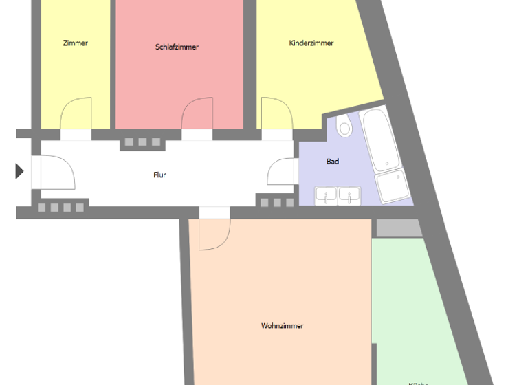 Wohnung zur Miete 500 € 4 Zimmer 91,9 m² 1. Geschoss Zittau 02763