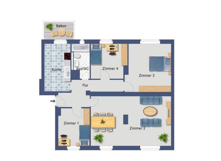 Wohnung zum Kauf provisionsfrei 340.000 € 4 Zimmer 104,2 m² 2. Geschoss Bötzowstraße 78 Prenzlauer Berg Berlin 10407