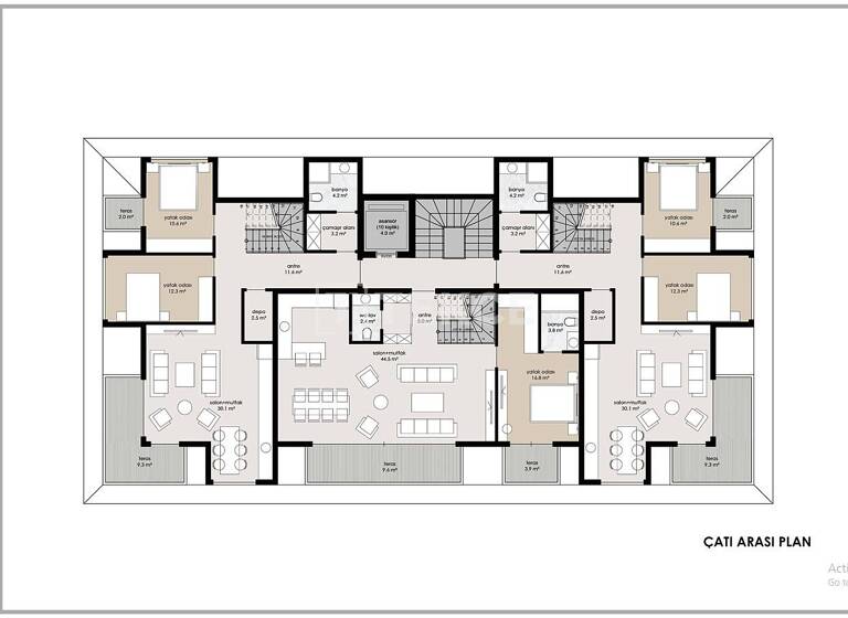 Studio zum Kauf 499.000 € 3 Zimmer 141 m² EG Antalya 07400