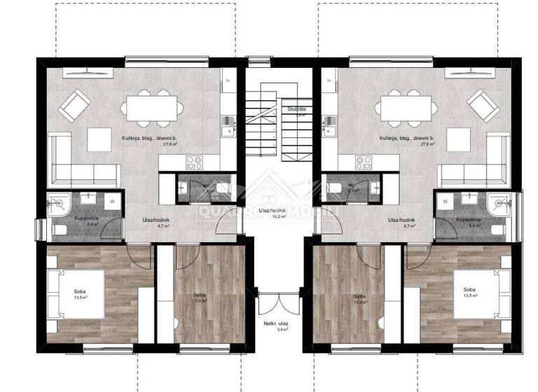 Wohnung zum Kauf 258.330 € 3 Zimmer 66 m² Centar - Gulici