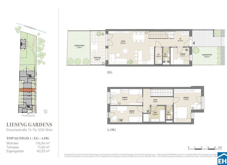 Wohnung zum Kauf - Erstbezug 629.100 € 5 Zimmer 116,5 m² EG Draschestraße Wien 1230