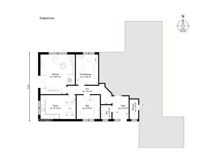 Doppelhaushälfte zum Kauf 150.000 € 2 Zimmer 60 m² 230 m² Grundstück Loga Leer (Ostfriesland) 26789