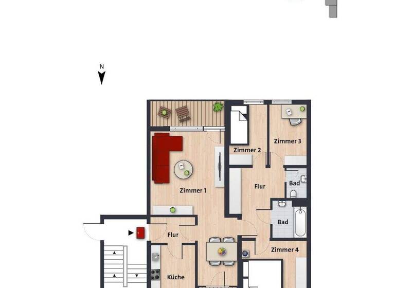 Wohnung zur Miete 578 € 3 Zimmer 79,2 m² 3. Geschoss frei ab 01.03.2026 Eisenacher Str. 19 Westhagen Wolfsburg 38444