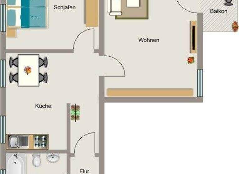 Wohnung zur Miete 553 € 2,5 Zimmer 56,4 m² 1. Geschoss Schwermannstraße 65 Kupferdreh Essen 45257