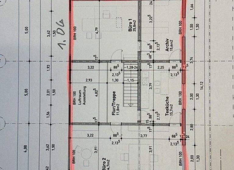 Bürofläche zur Miete provisionsfrei 2.499 € 195,4 m² Bürofläche Anhalter Str. 12 Heessen Hamm 59073