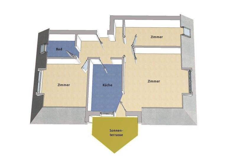 Wohnung zum Kauf 365.000 € 3 Zimmer 70 m² frei ab sofort Marienfelde Berlin 12277