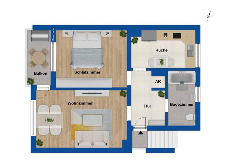 Wohnung zum Kauf provisionsfrei 82.000 € 2 Zimmer 56,7 m² 2. Geschoss Styrum Mülheim an der Ruhr 45476