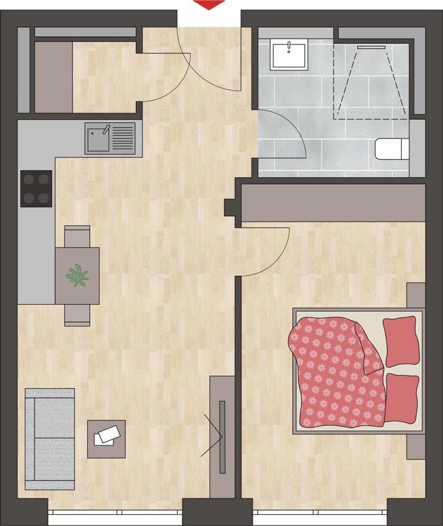 Wohnung zum Kauf provisionsfrei 343.000 € 2 Zimmer 46,2 m²<br/>Wohnfläche 1.<br/>Geschoss Süd - West Radolfzell 78315