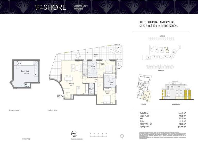 Wohnung zum Kauf - Erstbezug 1.300.000 € 3 Zimmer 110,5 m² EG Wien 1190
