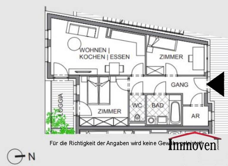 Wohnung zur Miete 687 € 3 Zimmer EG Algersdorfer Straße Eggenberg Graz 8020