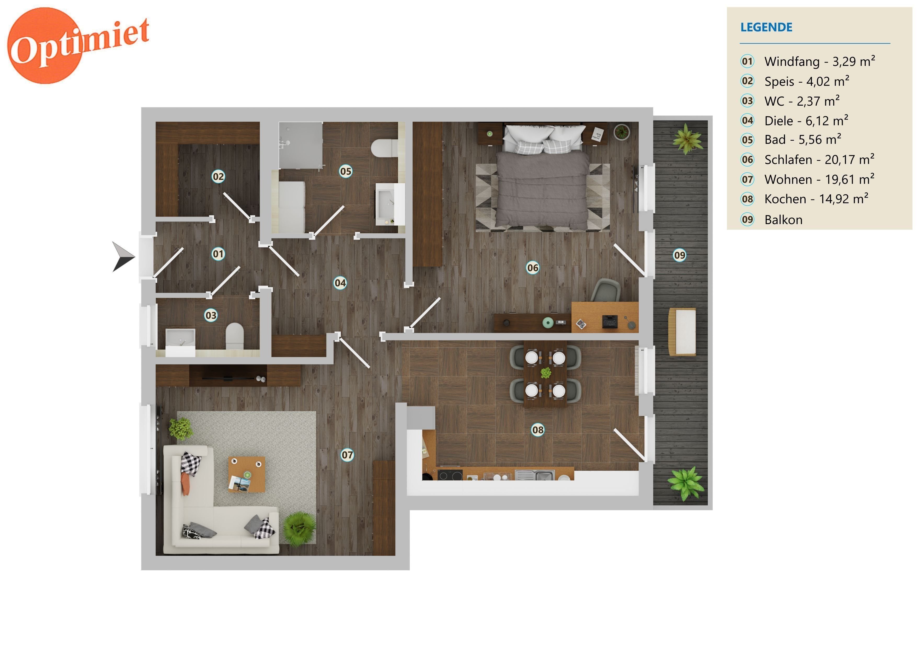 Wohnung zum Kauf provisionsfrei 157.880 € 2 Zimmer 79 m²<br/>Wohnfläche EG<br/>Geschoss Berghäuser 29 Berghäuser Grafenwiesen 93479