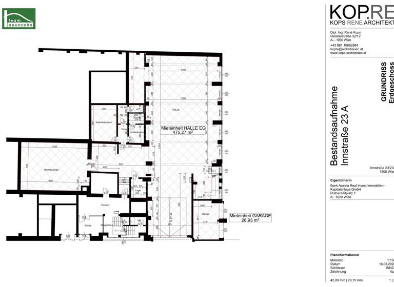 Bürofläche zur Miete 5.630 € 112,8 m² Bürofläche Innstraße 23a Wien,Brigittenau 1200
