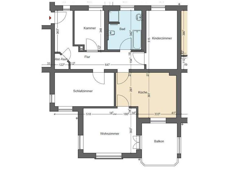 Wohnung zur Miete 1.200 € 4 Zimmer 105,9 m² 1. Geschoss Radeberger Straße 8 Ottendorf-Okrilla 01458