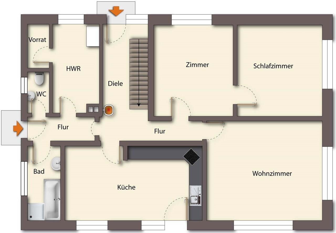 Einfamilienhaus zum Kauf provisionsfrei 399.000 € 6 Zimmer 175 m²<br/>Wohnfläche 1.728 m²<br/>Grundstück Loga Leer 26789