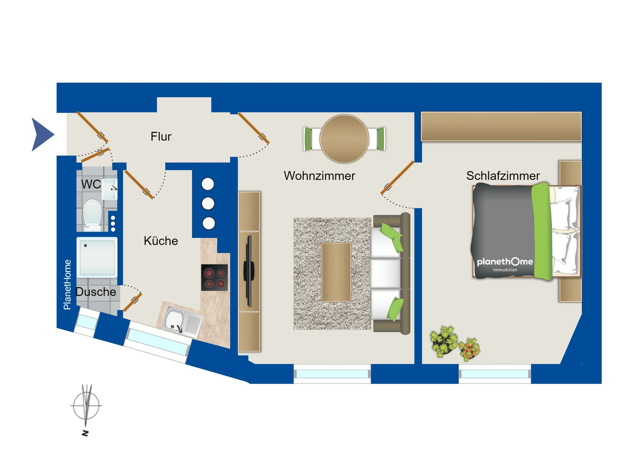 Wohnung zum Kauf 240.000 € 2 Zimmer 46,9 m²<br/>Wohnfläche 1.<br/>Geschoss Halensee Berlin 10711