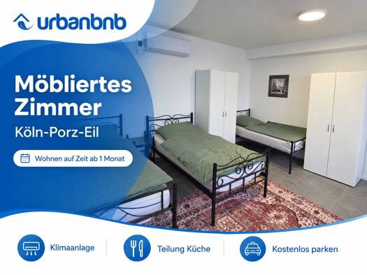 WG-Zimmer zur Miete auf Zeit 690 € 30 m² frei ab sofort Kopenhagener Str. Po Porz Köln 51149