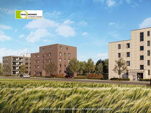 Wohnung zur Miete - Erstbezug nur mit Wohnberechtigungsschein 532 € 2 Zimmer 70,9 m² 4. Geschoss Sonnenkamp Allee 11 Reislingen Wolfsburg 38446