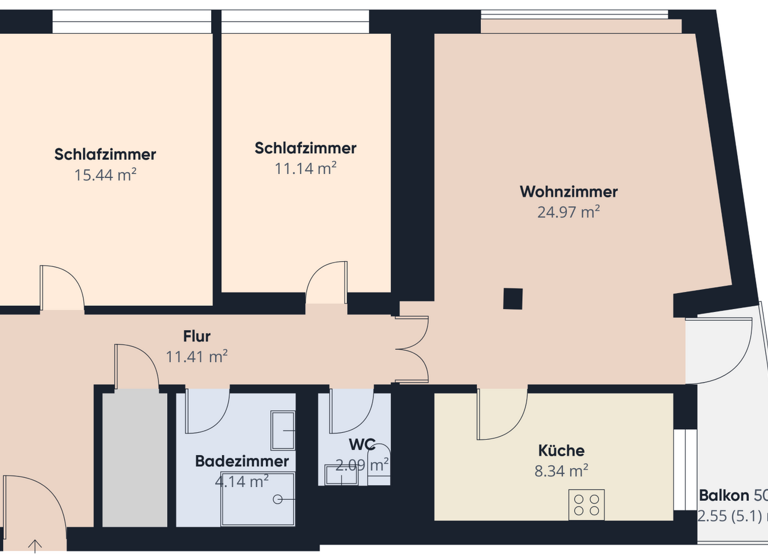 Wohnung zum Kauf 215.000 € 3 Zimmer 86,5 m² 2. Geschoss Kehl 77694