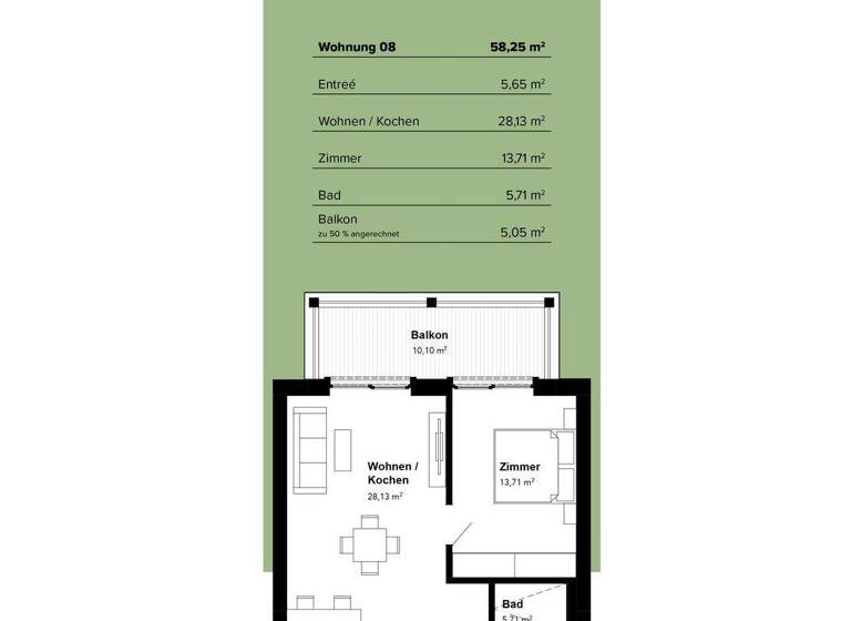 Wohnung zum Kauf - Erstbezug provisionsfrei 289.000 € 2 Zimmer 58,3 m² Grohn Bremen 28759