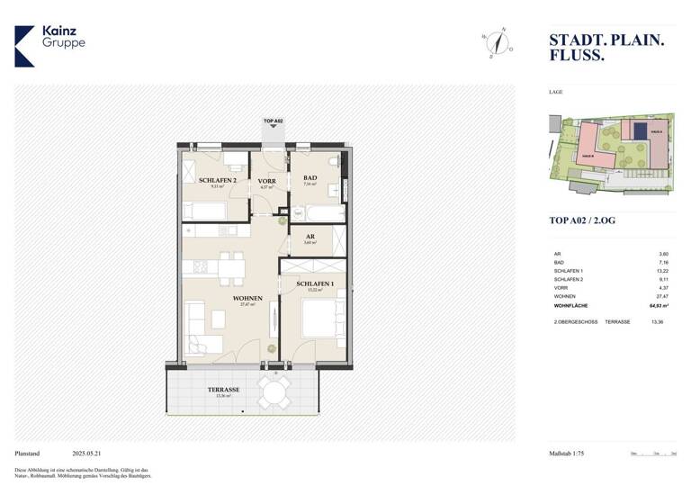 Wohnung zum Kauf - Erstbezug 520.000 € 3 Zimmer 64,9 m² 2. Geschoss Salzburg 5020