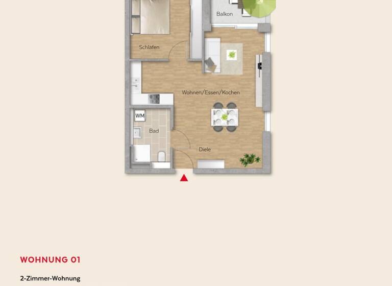 Wohnung zum Kauf - Erstbezug 363.000 € 2 Zimmer 61 m² EG Kochendorf Bad Friedrichshall-Kochendorf 74177