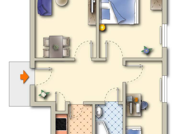 Wohnung zur Miete 341 € 3 Zimmer 56,7 m²<br/>Wohnfläche 1.<br/>Geschoss 01.07.2025<br/>Verfügbarkeit Biederitzer Straße 5.3 Heyrothsberge Biederitz OT Heyrothsberge 39175