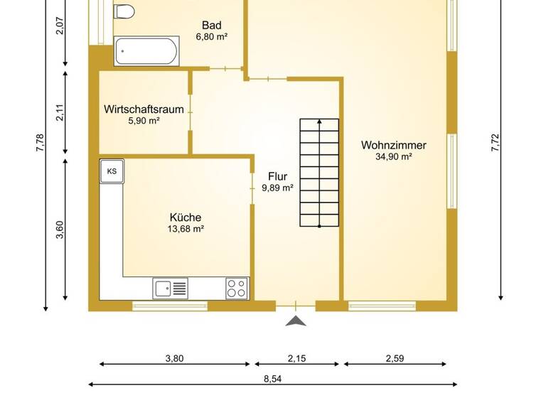 Doppelhaushälfte zum Kauf 230.000 € 4 Zimmer 118 m² 1.077 m² Grundstück Sarau Glasau / Sarau 23719