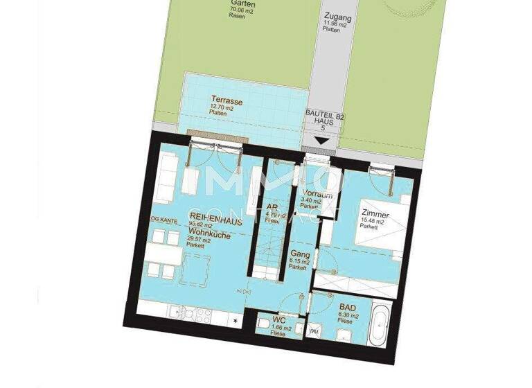 Reihenmittelhaus zum Kauf - Erstbezug 694.000 € 4 Zimmer 95,8 m² Wien 1100