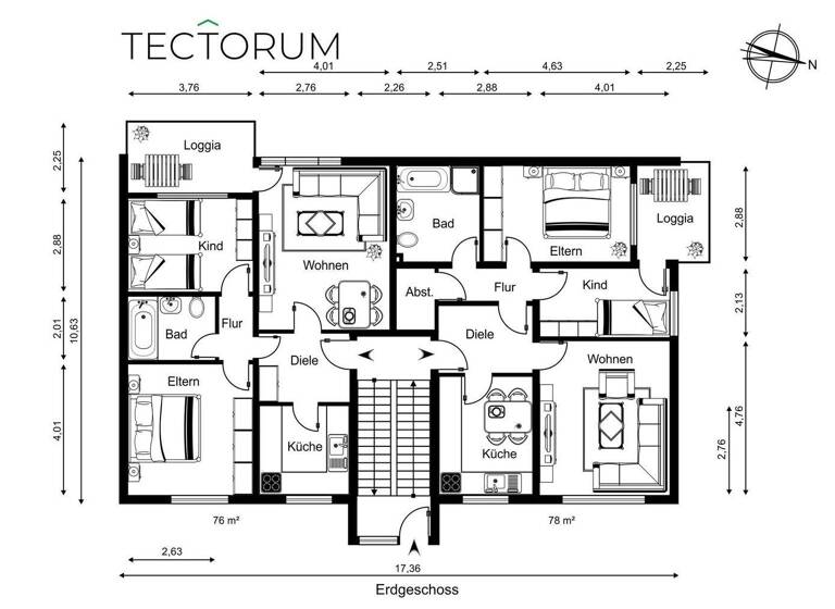Wohnung zum Kauf 389.000 € 3 Zimmer 76 m² Geist Münster 48151