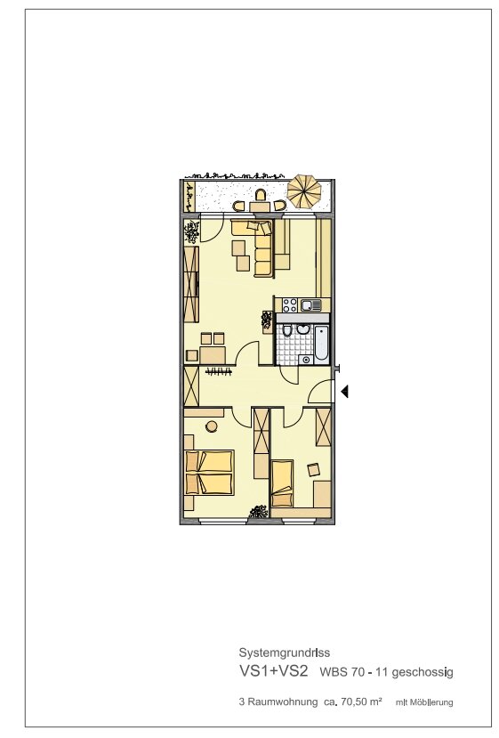 Wohnung zur Miete 385 € 3 Zimmer 68,8 m²<br/>Wohnfläche 6.<br/>Geschoss Saalfelder Straße 6 Lusan - Saalfelder Straße Gera 07549