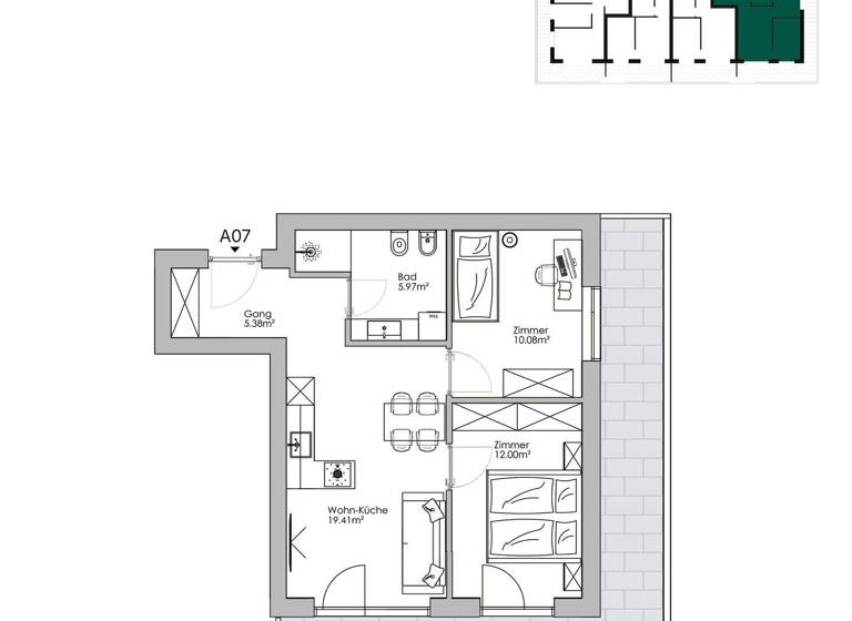 Wohnung zum Kauf 3 Zimmer 52,8 m² 1. Geschoss Wiesenhofstraße 33 Sand in Taufers 39032